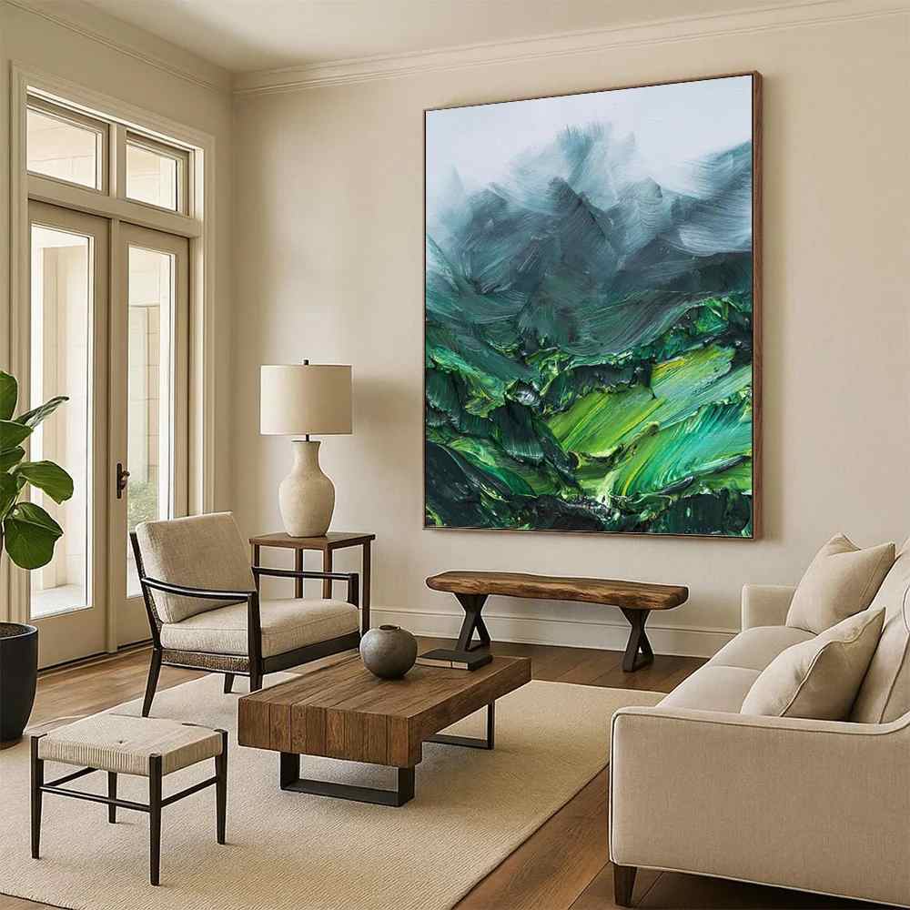 Nature_Mountain_Landscape_Green_Textured_Artwork_7CKK9 wall art
